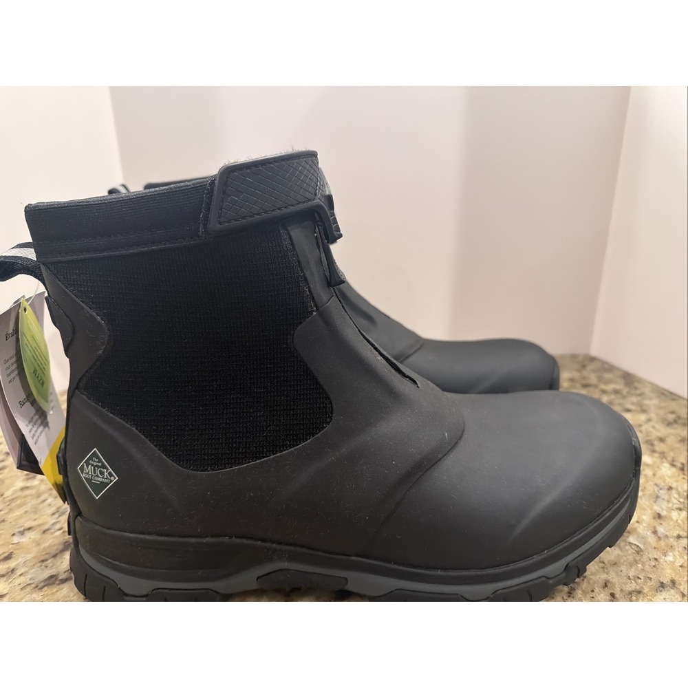 Muck Apex Mid Ankle Boots Mens 13 Black Waterproof Mid Front Zip Pursuit Hunting